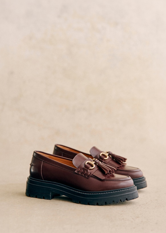 【超安い】 Amy Loafers - Glossy Black - Bovine leather - Sézane 靴