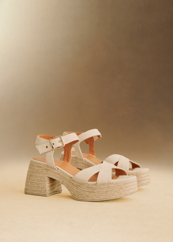 Manon エスパドリーユ - ブラック - スプリットカウハイドレザー - Sézane