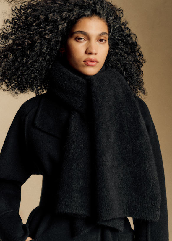 Echarpe Marianne - Noir - Baby Alpaga - Sézane