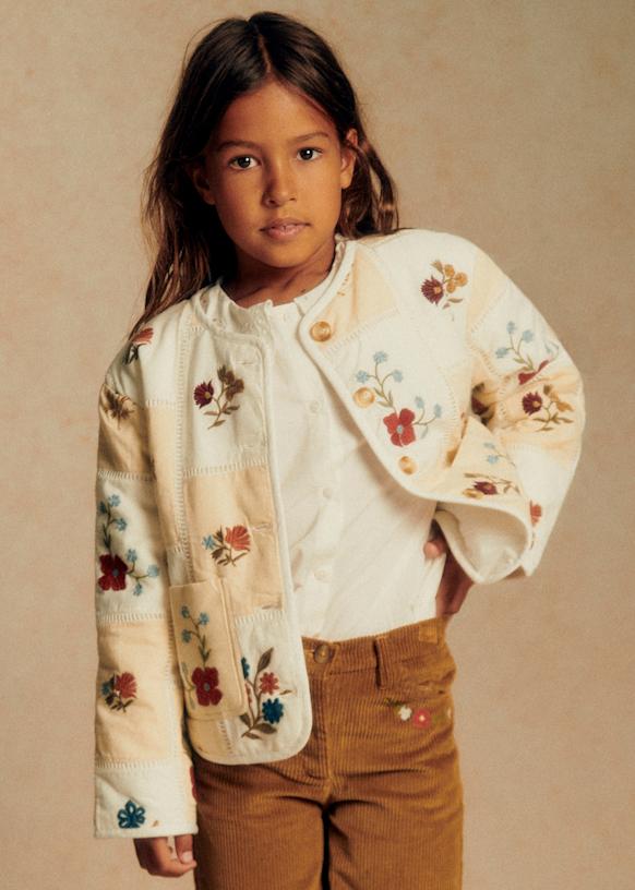 新品未使用　Sezane 刺繍ジャケット　36 JOSEPHY Jacket - Sézane x SEA NY - Denim Blue with Cream