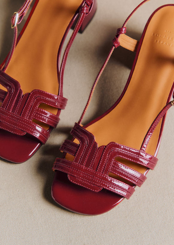 Josepha Sandals - Embossed Gold - Goat Leather - Sézane