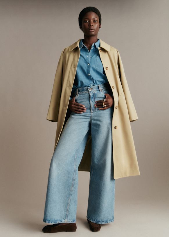 Clyde Coat - Camel - Organic Cotton - Sézane