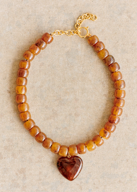 セザンヌ◆SEZANE◆Claude ネックレス レジンパール ハート Claude Necklace - Multicoloured - Resin - Sézane