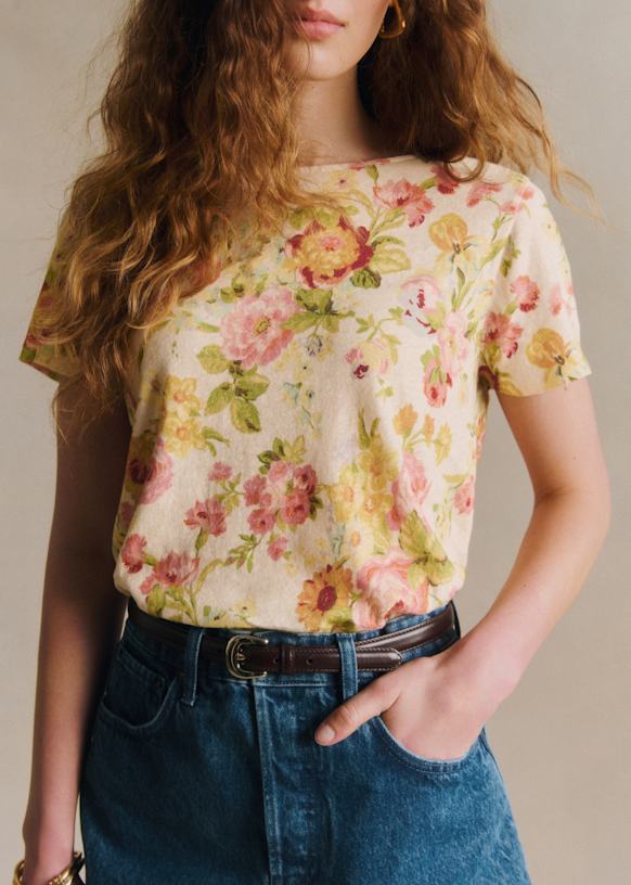 ANDREA T-Shirt - Estate Print - Organic Cotton - Sézane