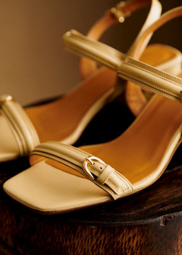 Ilaria Sandals - Patent Mahogany - Bovine leather - Sézane