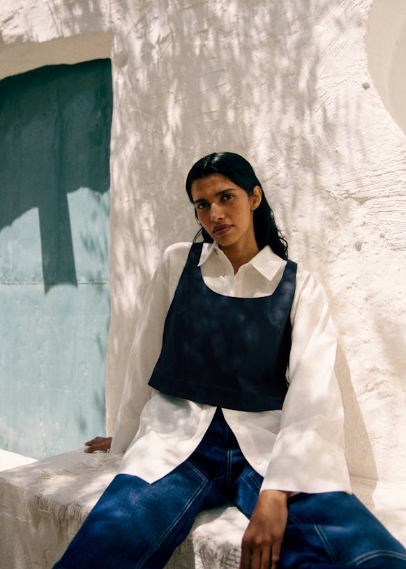 Galdana Blouse - Sézane x Holiday - Deep Navy