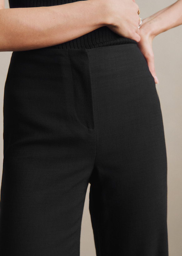 LISANDRO Pant - Black - Viscose ECOVERO™ LENZING™ - Sézane