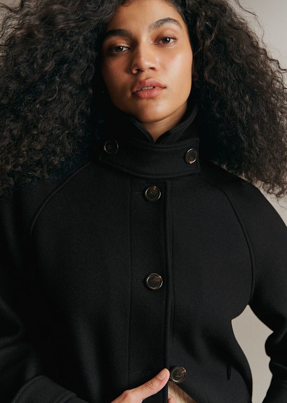 Jacques Coat - Black - Wool - Sézane
