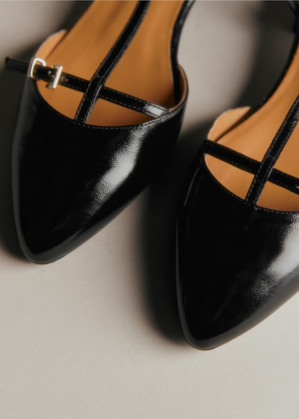Low Noella Ballet Flats - Vintage Bordeaux - Bovine leather - Sézane