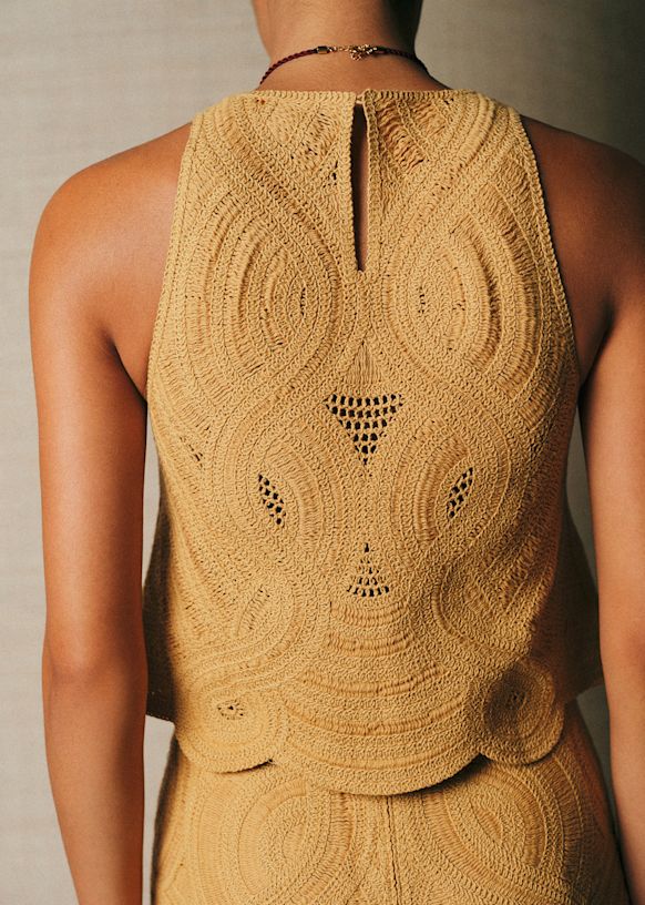 Deana Blouse - Biscuit with Embroidery - Organic cotton - organic