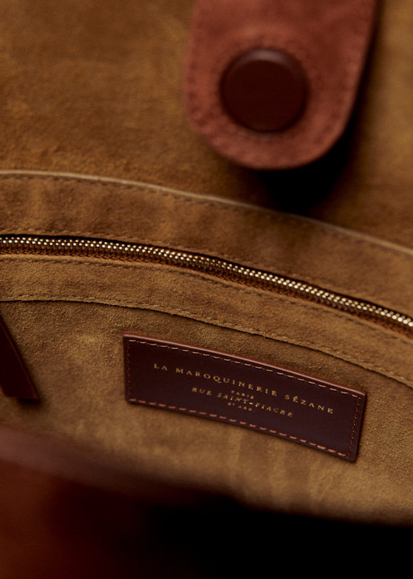 Gary Maxi Bag - Choco - Split cowhide leather - Sézane