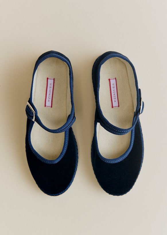 Mary Jane - Sézane x Vibi Venezia - Yellow - Cotton velvet - Sézane