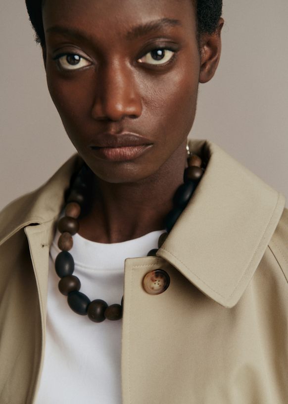 Clyde Coat - Light Beige - Organic Cotton - Sézane