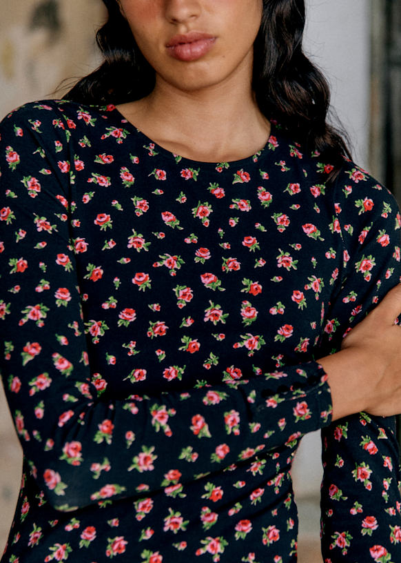 Divia Dress - Cadix Print - 0rganic cotton - textile made from