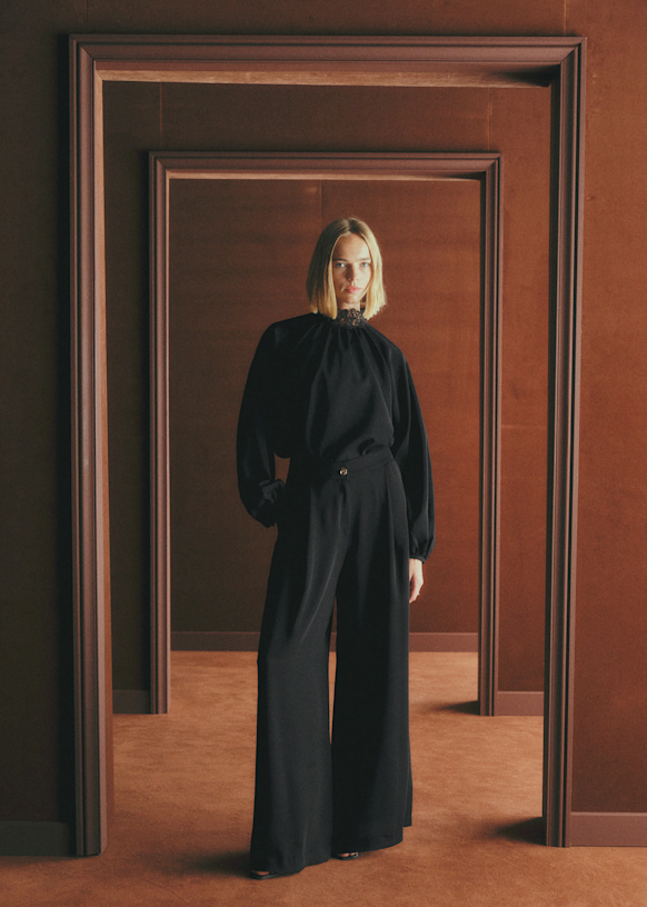 APOLINE Blouse - Ecru - Virgin wool - Sézane