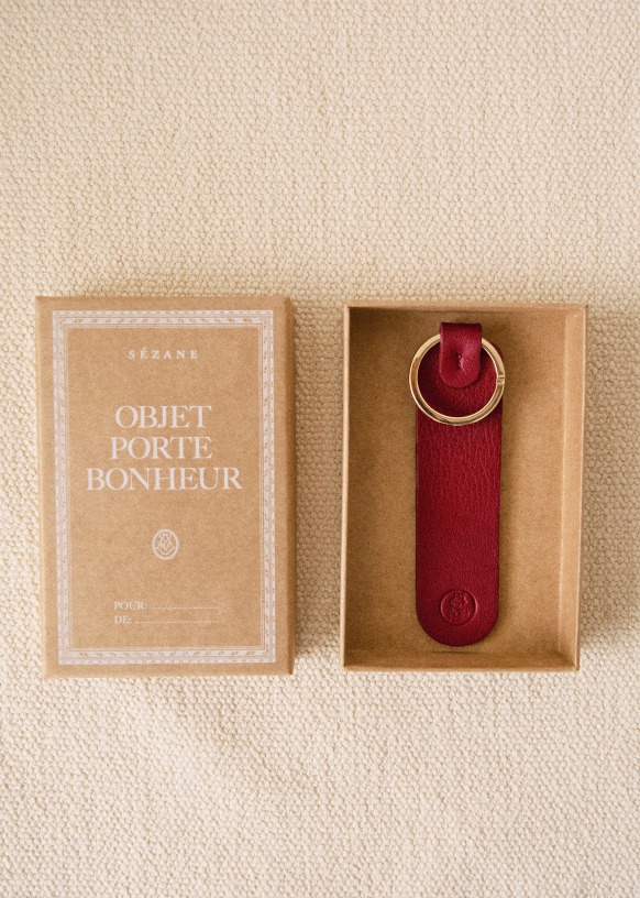 Keychain - Camel - Leather - Sézane
