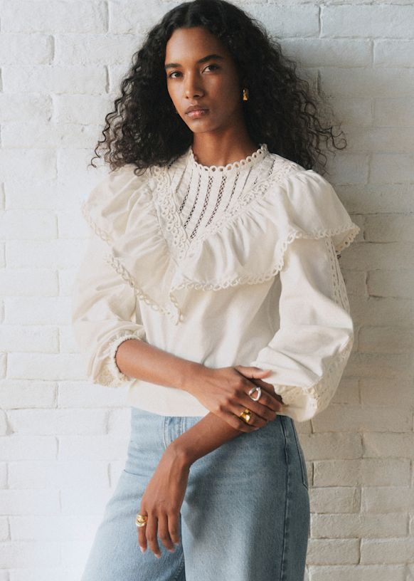 Amarine ブラウス - Sézane x SEA NY - プレーンエクリュ