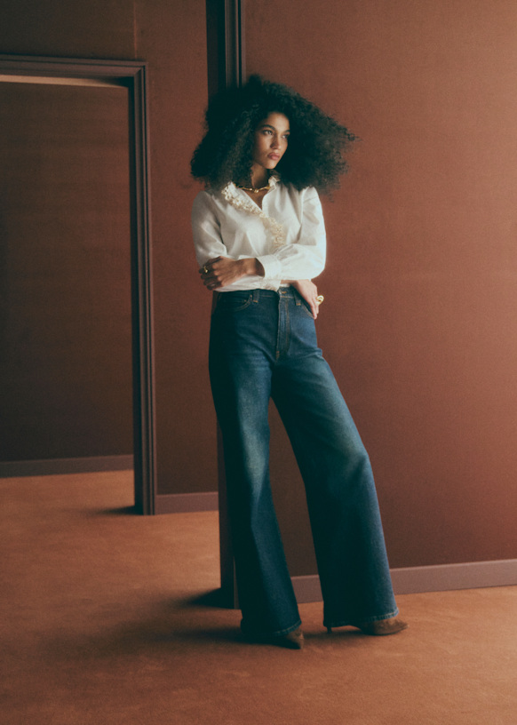 Sezane chemise Chlo セザンヌのコットンシャツ 34 Sezane chemise