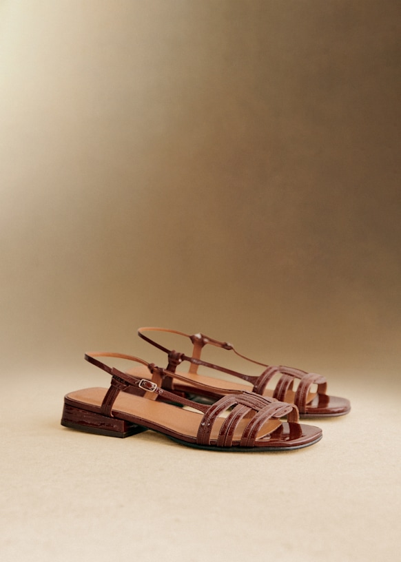 Sandales Low Josepha - Acajou Vernis