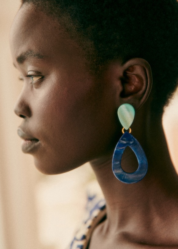 Lola Earrings - Sézane x Momonì - Fuschia / Multicoloured