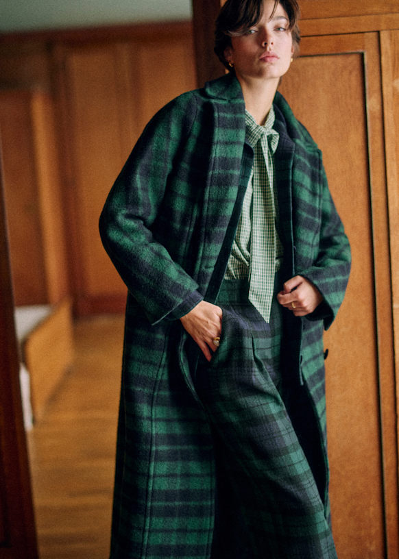 Scania Abbigliamento Cravatta Di Lana A Quadretti Blu