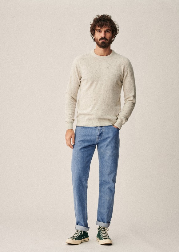 Kurt Straight Jeans - Faded Denim - Cotton - Sézane