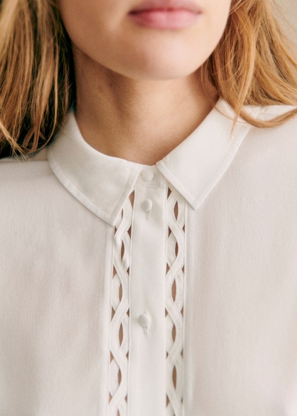 Annira Shirt - Ecru - Silk - Sézane