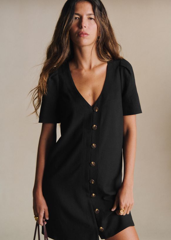 Vennila dress - Black - Viscose ECOVERO™ LENZING™ - Sézane