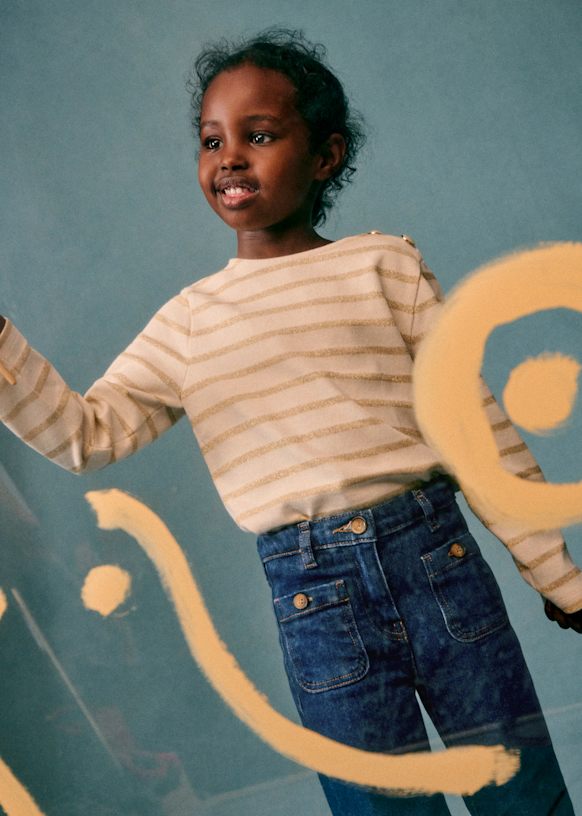 Colette Marinière - Ecru / gold - Organic Cotton - Sézane