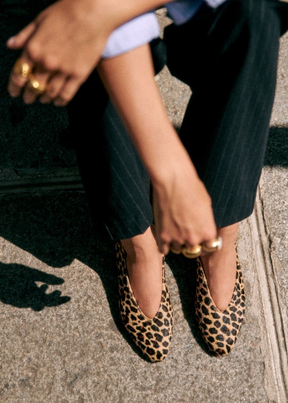 Ballerina shoes leopard print sales