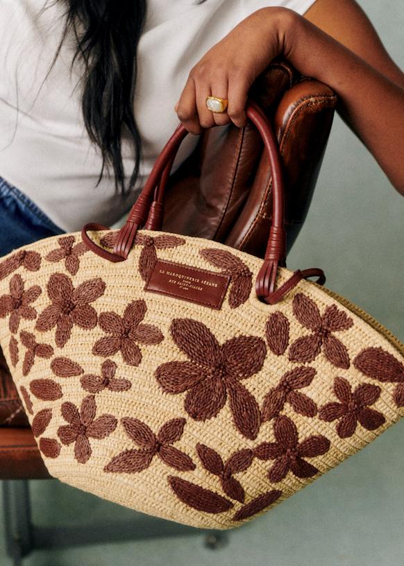 Justine Basket Bag - Natural Raffia - Raffia - Sézane Justine Basket Bag - Natural Raffia - Raffia - Sézane