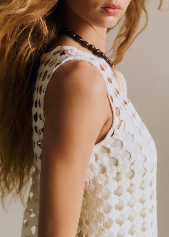 Laulia Dress - Ecru Guipure Lace - Organic cotton - textile made