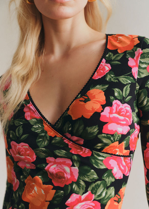 April Top - Anarosa Print - Organic cotton - textile made from