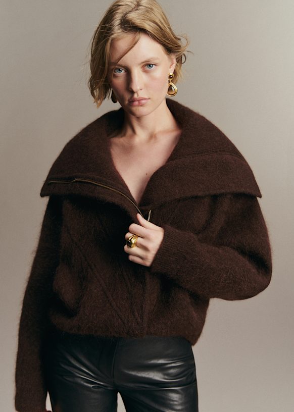 Isaac Jacket - Dark Chocolate - Kid mohair - Sézane