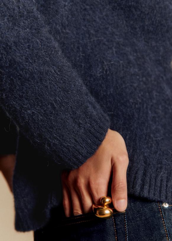 Amiel セーター - バニラ - ベビーアルパカ - Sézane