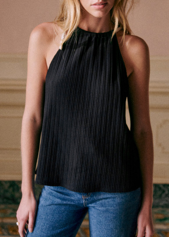 Jill Top - Black - Organic Cotton - Sézane