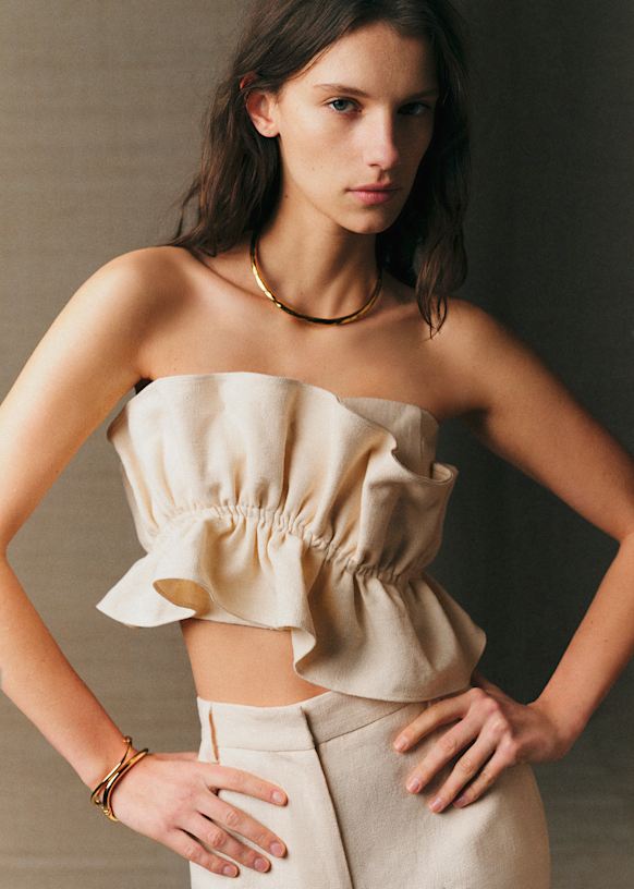 Top Arina - Crème - Lin - Sézane