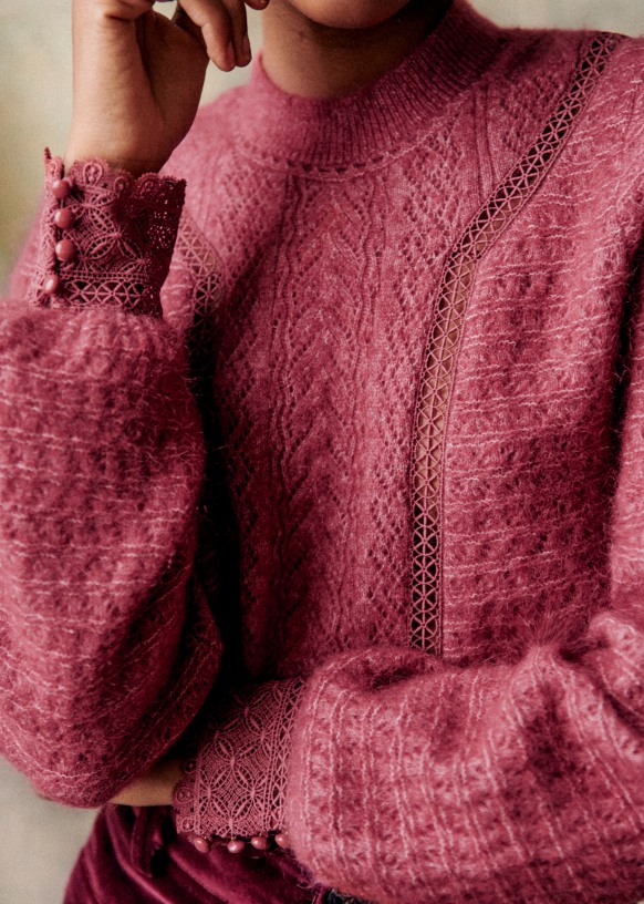 Cheryl ジャンパー - ローズウッド - キッドモヘア - Sézane