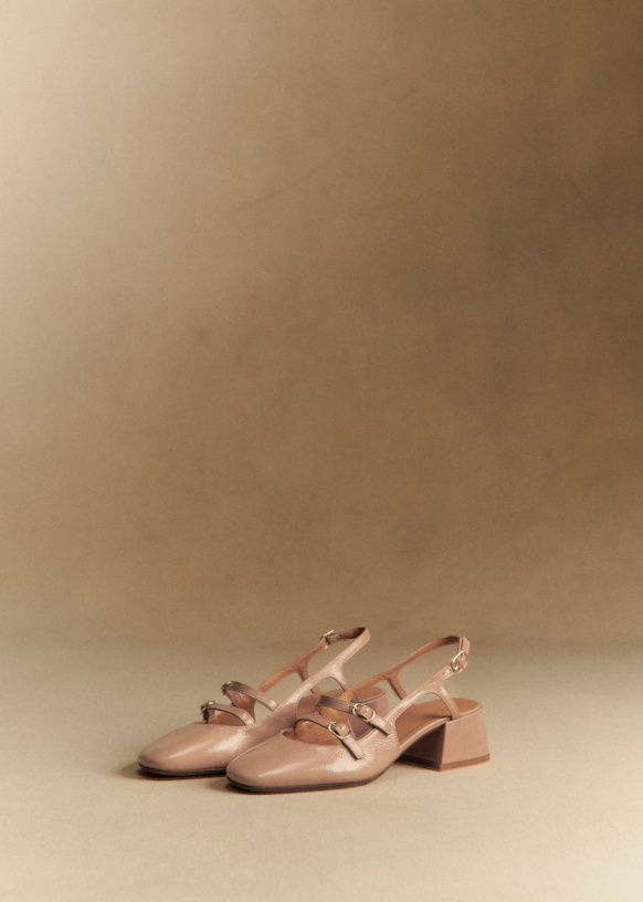 Paula Babies - Smooth Black/Denim - Sheep leather - Sézane