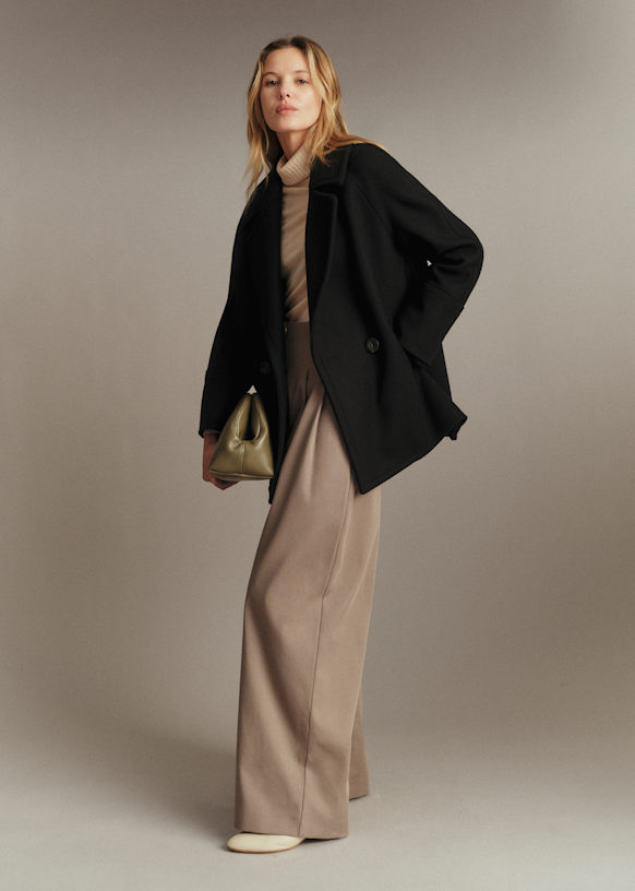 Lucien Coat - Black - GRS certified recycled wool - Sézane