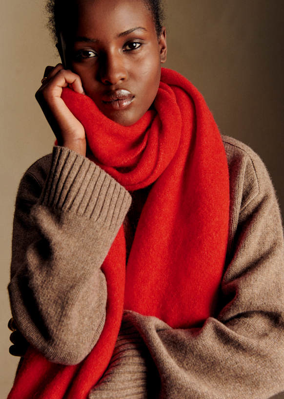 Echarpe Marianne - Rouge - Baby Alpaga - Sézane