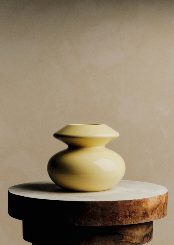 Romi Objetti Vase - Small Model - Yellow - Ceramic - Sézane