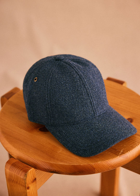 Chase Tweed Cap - Mottled Blue - Wool - Octobre Éditions