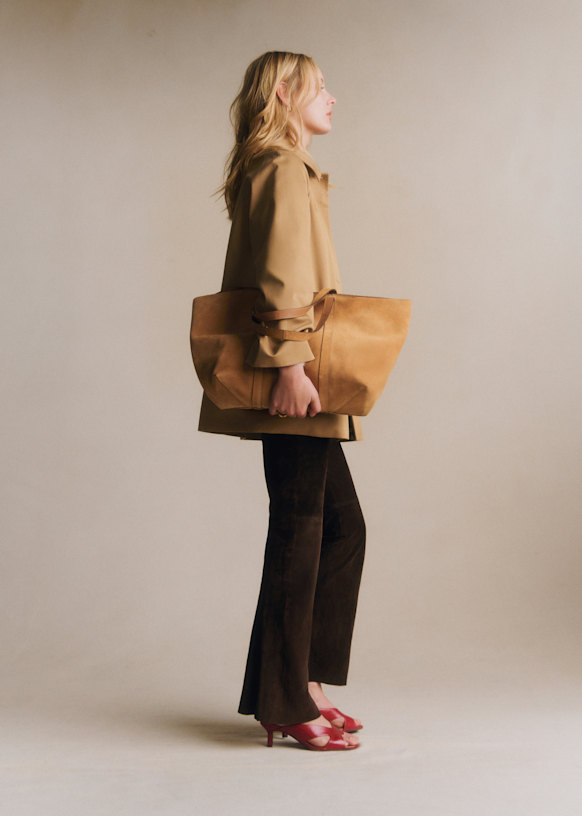 Gabin ショッピングバッグ - キャメル - 牛革 - Sézane