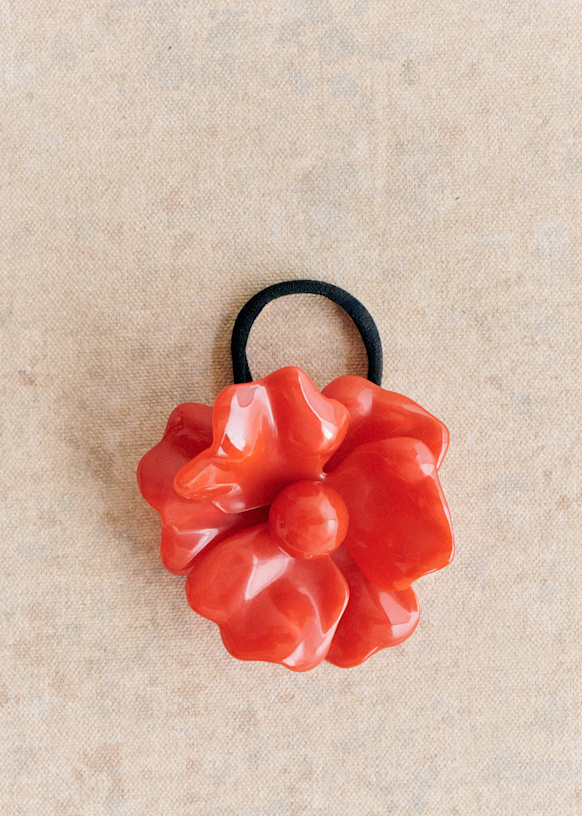 Sézane Kiana Hair Accessories Set of 2 Kianar Scrunchie - Brick orange - Resin - Sézane main image 2