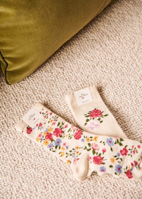 Floral Socks - Single floral print - Organic Cotton - Sézane