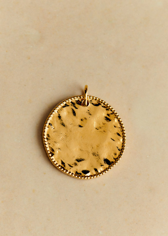 Irma Charm - Golden medal - 3 micron Gold-plated metal - Sézane