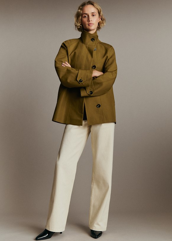 Arthur Coat - Bronze - Organic cotton - organic textile - Sézane