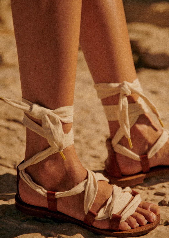 Kayla Low Sandals - Natural heritage - Vegetable-tanned