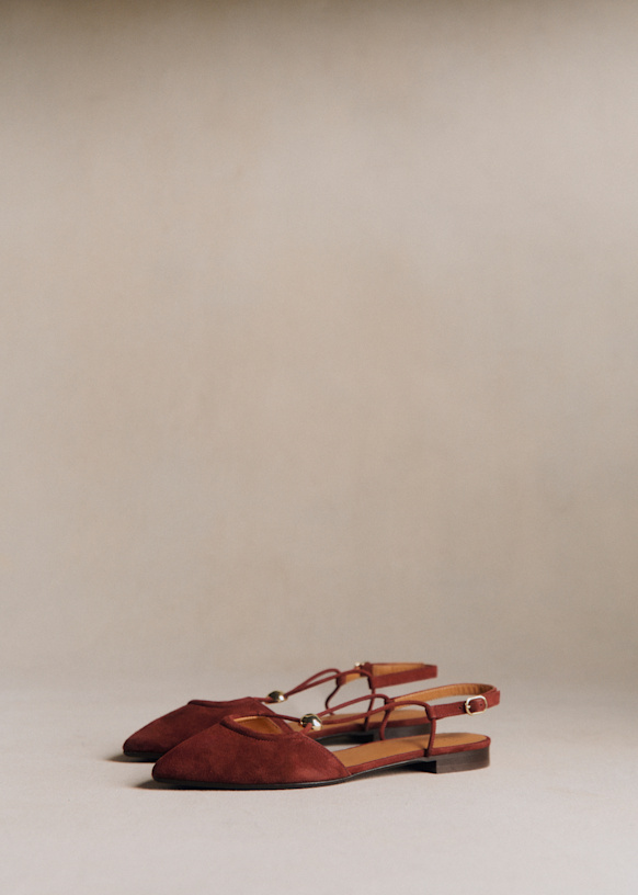 Alexia Babies - Terracotta - Suede goatskin leather - Sézane